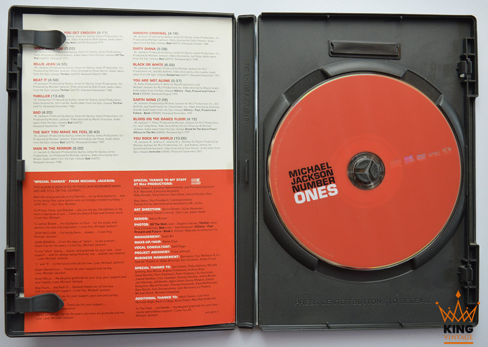 Michael Jackson | Number Ones DVD (Black or White Cover) [USA