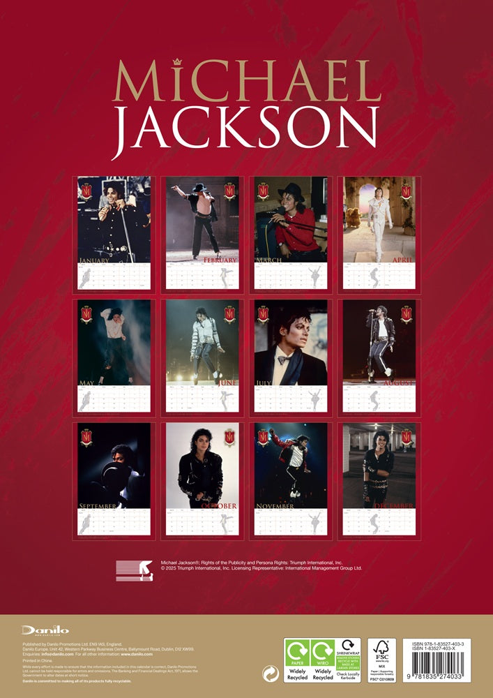 Michael Jackson I Official Calendar 2026 – King Of Shop