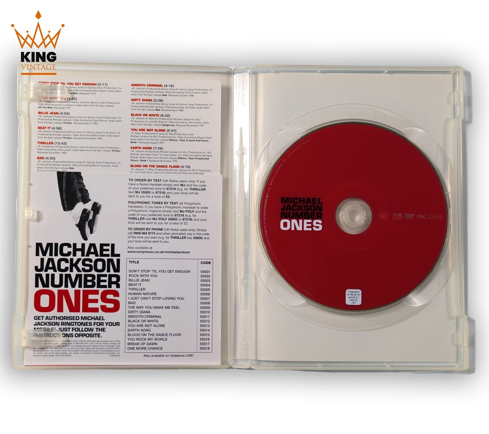 Michael Jackson Number Ones DVD Billie Jean Version UK King Of michael-jackson-number-ones-dvd-billie-jean-version-uk-king-of