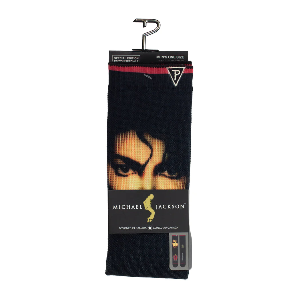 Michael Jackson | MJ One Face Black & Red Socks