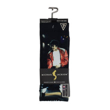 Load image into Gallery viewer, Michael Jackson | MJ One Red Jacket Black &amp; Silver Socks
