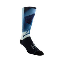 Load image into Gallery viewer, Michael Jackson | MJ One MJ Toes Black, Blue &amp; Silver Socks
