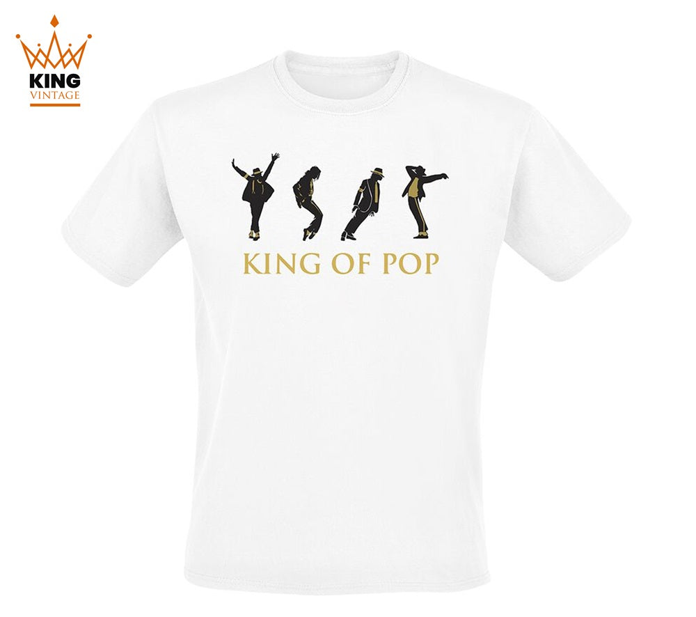Michael Jackson | King Of Pop Poses White T-Shirt – King Of Shop