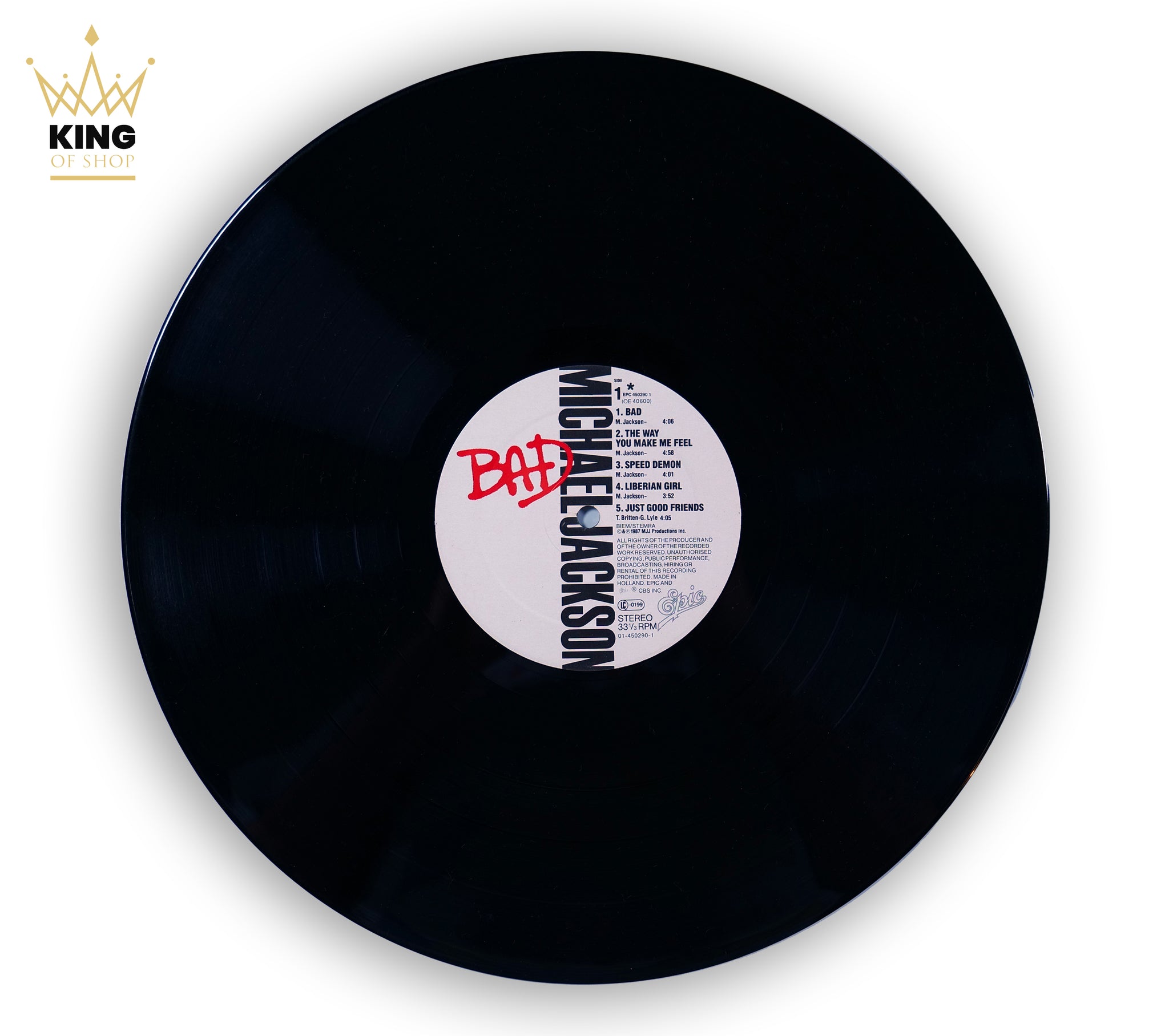 Michael Jackson | BAD LP with Moonwalker Sticker [UK] – King