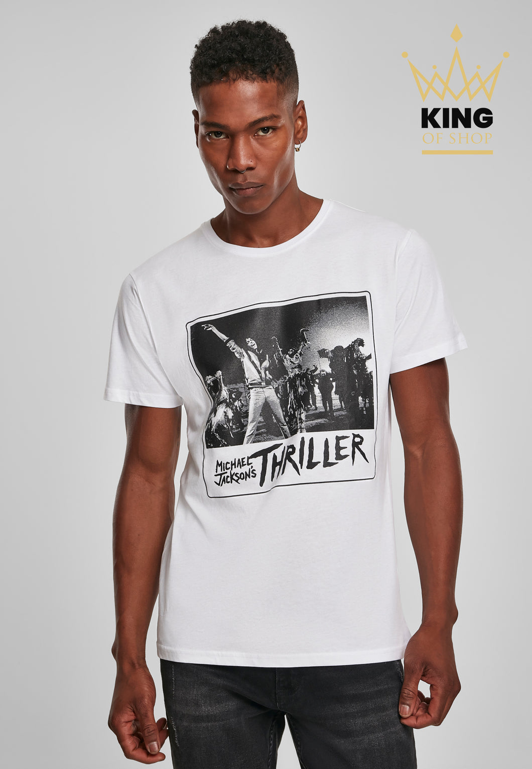 Michael Jackson - Thriller Movie Print T-Shirt [White]