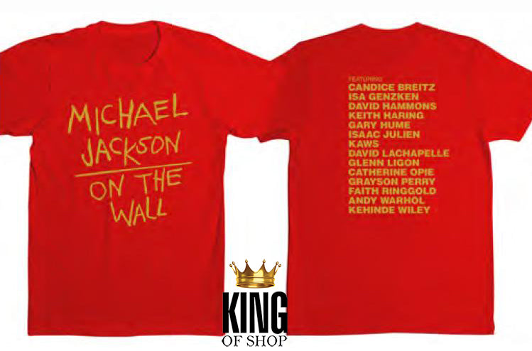 Michael Jackson On the Wall RED T-shirt
