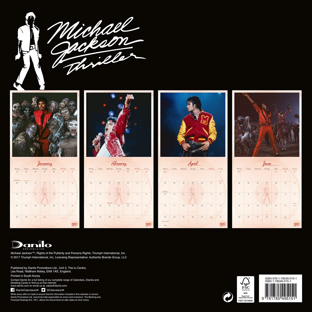 Michael Jackson - 2018 Calendar Collector Edition – King Of Shop