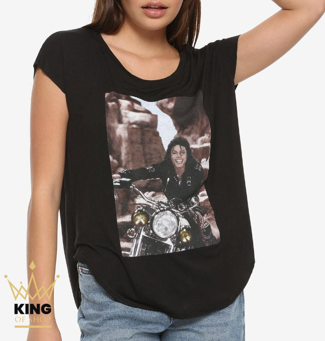 Michael Jackson Speed Demon Ladies Scoop T-Shirt