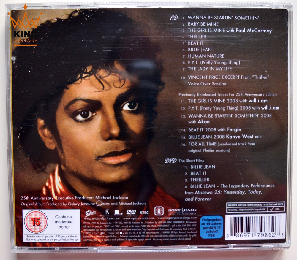 Michael Jackson - Thriller 25 CD & DVD with Album Sleeve [EU] – King Of  Shop - Michael Jackson Merchandise