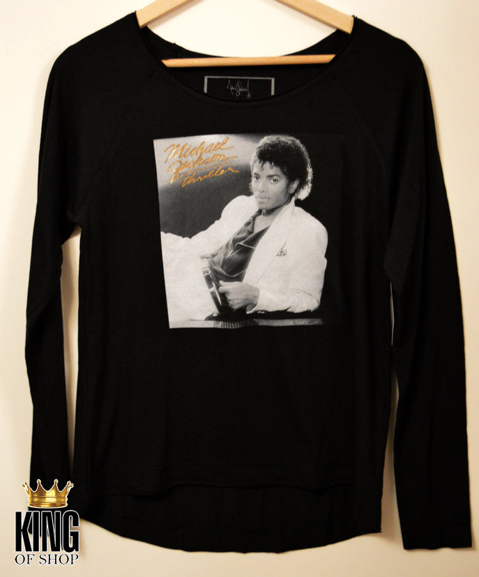 Michael Jackson | MJ One Thriller Long Sleeve with Gold Logo – King Of ...